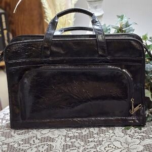 Elegant Black Leather Briefcase for Men